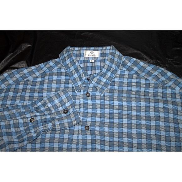 Zanella Long‎ Sleeve Button Front Shirt Size Large - Picture 2 of 4